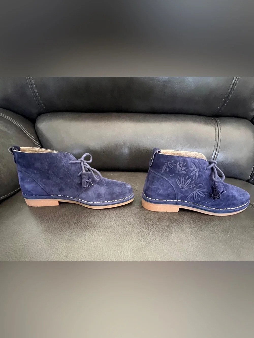 Hush puppies Navy and Brown Casual Slip-On Loafers